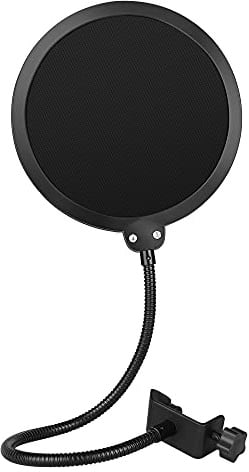 InnoGear Pop Filter für Mikrofone, 6 Zoll Popschutz Mikrofon Absorber Filter mit Stand Clip