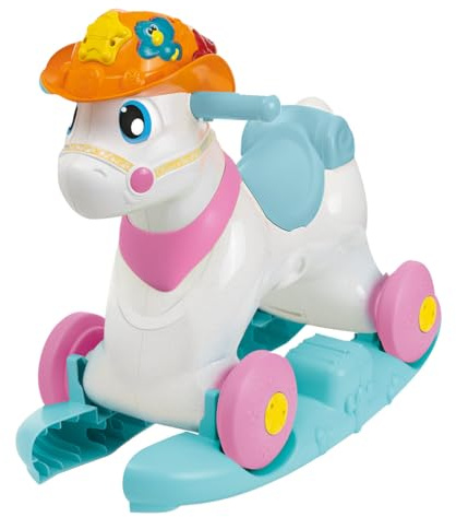 Chicco Schaukelpferd für Kinder, Miss Baby Rodeo, Lernspiel und Interaktiv, Pferdepferd für Mädchen mit Soundeffekten, max. 25 kg, Spiele für Kinder 1-3 Jahre