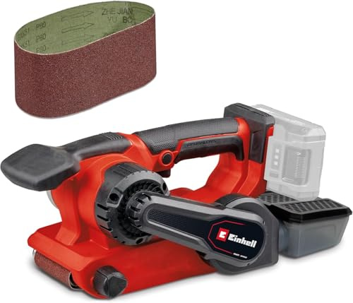 Einhell Professional Akku-Bandschleifer TP-BS 18/457 Li BL-Solo | PXC | 18 V | Brushless | bis 250 m/min Bandgeschwindigkeit| 457x75 mm | Staubfangbox | 3x Schleifband | ohne Akku