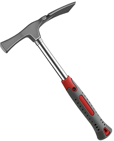 C&T Maurerhammer, Mason's Hammer 600g mit Stahlrohrstiel B-Type | Berliner Form | Hochwertiger Zimmererhammer & Bautenschutzhammer | Robustes Maurerwerkzeug für Profis