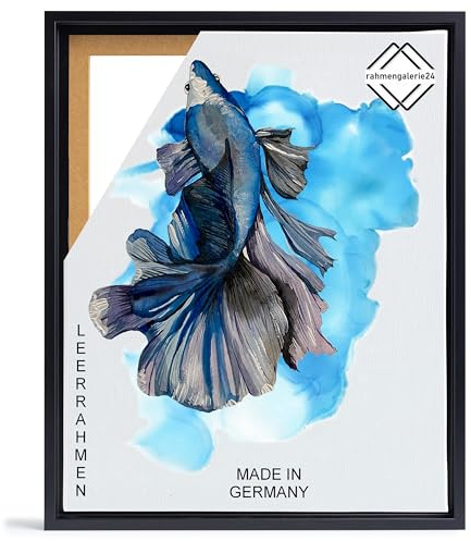 rahmengalerie24 Schattenfugenrahmen 60x80 cm schwarz matt für Leinwand Bilderrahmen Keilrahmen für Leinwände aus Holz MDF
