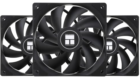 Thermalright TL-C12C CPU Lüfter 120mm Gehäusekühler, 4pin PWM leise Computerkühlung mit S-FDB Lager inklusive, bis 1550RPM PC Kühlung(3 Mengen)