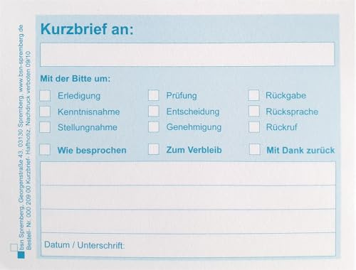 3er Pack Kurzbrief, Haftnotizzettel, Block mit 50 Blatt