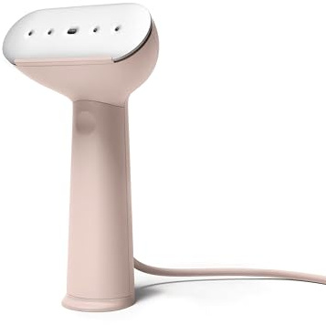 Steamery Dampfglätter Cirrus 3, 1200W, EU-Stecker, Dampfleistung 20g/min, Beheizte Bügelplatte, Schnelles Aufheizen, Faltenentferner für Kleidung (Rosa)