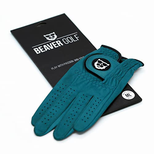 BEAVER GOLF Damen Golf Handschuh Capri - Premium Cabretta-Leder - maximale Qualität - nachhaltig - Handarbeit (M, Rechts (Linkshänder))