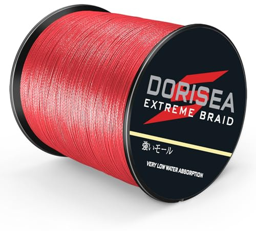 Dorisea Extreme Braid geflochtene Angelschnur, 100% PE, 300 m, 2,7–259,5 kg getestet, Abriebfest, Superline Zero Stretch, Kleiner Durchmesser