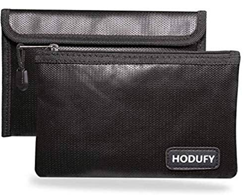 2 Stück (20 x12.7cm, 6400 °F) Feuerfeste Taschen,12-lagige Feuerfest Geldtasche, Feuerfeste Brieftasche for Passport Rechnungen,Scheine und Kleing Wasserfeste Sichere Tasche für Dokumente/Passport