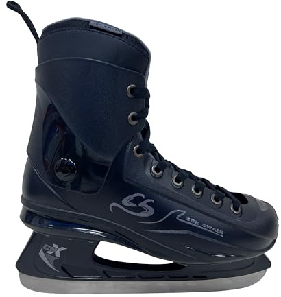 Cox Swain EIS Hockey Schlittschuhe Crew für Anfänger und Fortgeschrittene, Kinder und Erwachsene, Edelstahlkufe vorgeschliffen, Gr. 43