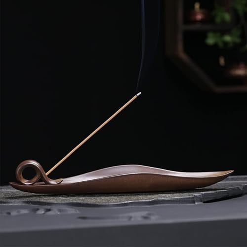 FANNAS Räucherstäbchen Halter Räucherstäbchenhalter | Boot Räucherstäbchen Halter Keramik Räucherstäbchenhalter Aschefänger Incense Holder aus Keramik für Meditation Yoga Spa