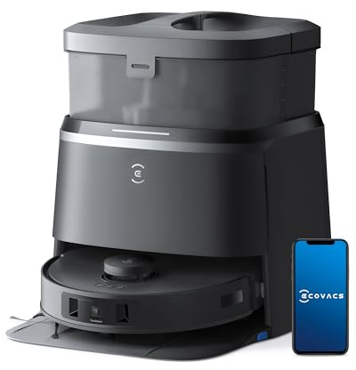 ECOVACS DEEBOT T30 Omni Saugroboter mit Wischfunktion, Mini Station Staubsauger Roboter, 11.000 PA Saugkraft, Adaptive Kantenreinigung mit TruEdge™ Mopping Technolgie, ZeroTangle™ Design