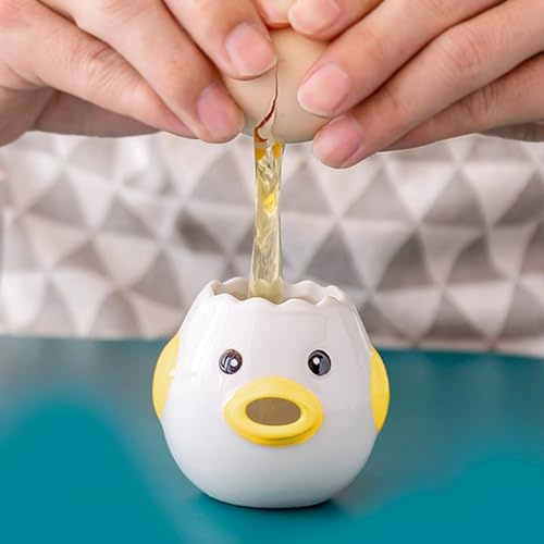 Eiertrenner Lustig, Eigelbtrenner, Egg Yolk Separator (Gelb) | Eiweißseparator, küche Gadgets backen Werkzeug, Keramik