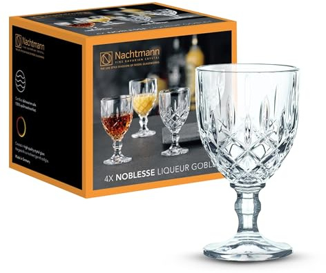Nachtmann Likörgläser Set 57 ml, 4 Stück, Noblesse, 103748, Schnapsgläser aus Kristallglas, Shotgläser spülmaschinenfest