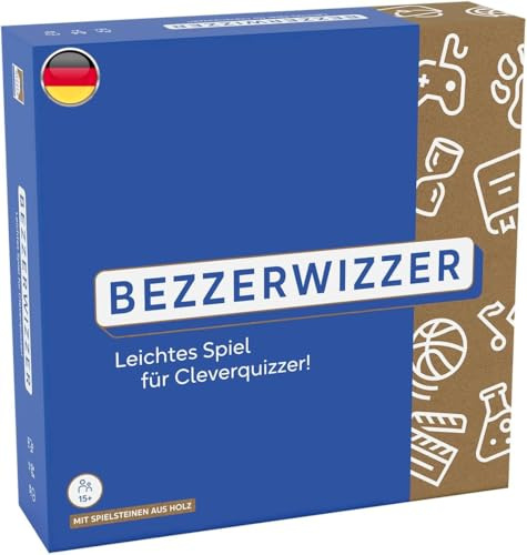 Asmodee, BEZZERWIZZER (Auflage 2025), Quiz- und Partyspiel, Deutsch | Taktik & Wissen testen mit 2.940 Fragen in 20 Kategorien für 2+ Spieler, 45 Minuten, Brettspiel ab 15 Jahren