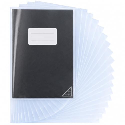 OfficeTree 25x Hefthüllen A4 Transparent - Umschläge für Arbeitshefte - Umschläge A4 Heft - Heftumschläge Transparent - Einband Heft - Heftschoner