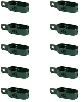 casa pura Drahtspanner grün 10 Stück, 100mm für Maschendrahtzaun, Spanndraht, Zaunspanner, Wildzaun, Forstzaun Spanner für Garten aus Stahl