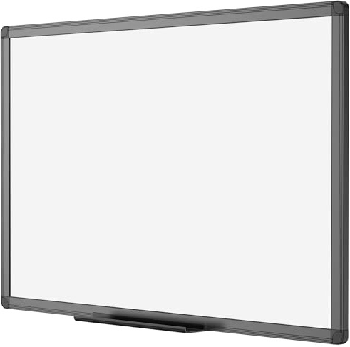 VIZ-PRO Magnetisches Whiteboard trocken abwischbar 90 x 60 cm A1 trocken abwischbares Whiteboard mit schwarzem Aluminiumrahmen und Stifthalter