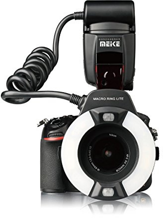Meike MK-14EXT-N E-TTL Makro LED Ringblitz mit LED AF Assist Lampe für Nikon DSLR Kamera