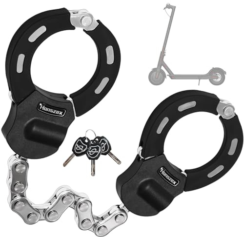 Honszex E Scooter Schloss, E Roller Schloss Hohe Sicherheit 23.62inch | Handschellenschloss, Schweres Sicherheitsschloss, Schloss für E Scooter, Fahrräder, E-Bikes, E Scooter Zubehör