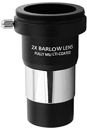 Bysameyee Barlowlinse 2X, 3,2 cm (1,25 Zoll) vollständig mehrfach beschichtetes Metall Barlowlinse mit M42 Gewinde Kamera Connect Interface für Teleskop Okular