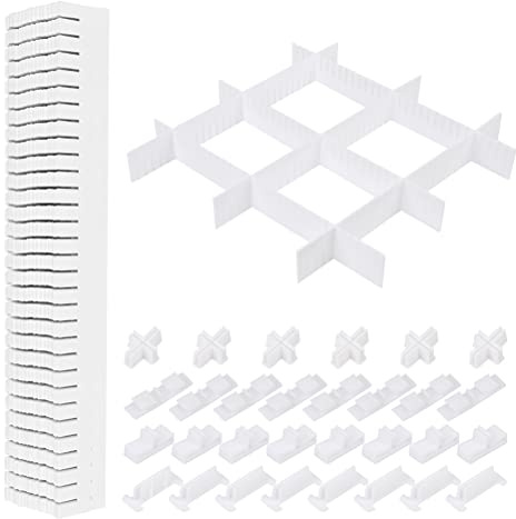 10 Sets Schubladen Organizer Aufbewahrungs Schubladenteiler Verstellbare Schubladen Separatoren Schubladeneinteiler Schubladenteiler Schubladenraster Trennwand für Schlafzimmer Kommode Schrank Büro