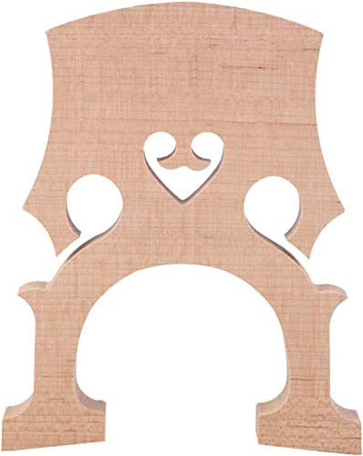 TUOREN Ersatz-Cello-Brücke aus Ahornholz, 4/4-Zoll-Größe, feiner, massives Ahornholz, Cello-Brücke, Ersatzteile und Zubehör