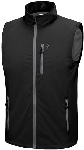 Little Donkey Andy Leichte Softshell Weste für Herren Outdoor Jogging Softshellweste Jacke Weste Herren Wasserdichte Softshell Ärmellose Jacke für Radfahren, Laufen, Wandern, Golf