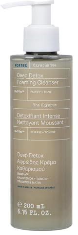 KORRES Olympus Tea Detox-Reinigungscreme für das Gesicht, für alle Hauttypen, dermatologisch getestet, vegan, 200 ml