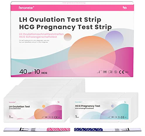 Femometer 40 ovulationstest + 10 Schwangerschaftstest 10 miu/ml optimaler Sensitivität