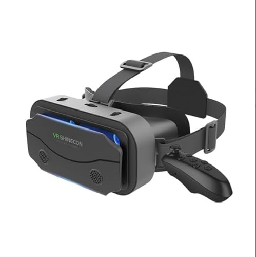 VR Brille für Handy mit Fernbedienung, 3D VR Glasses Virtual Reality Brille PC Unterhaltung Anti-Blaulicht fit iPhone & Android 5,0-7,2 Zoll
