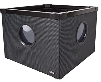 Hozelock Outdoor Aquarium - Terrassenteich 100 x 100 x 70 cm mit Flechtwänden inkl. Fenster, Schwarz