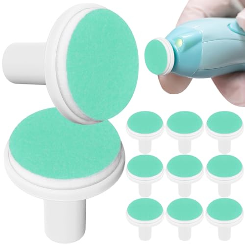 DEARMAMY Elektrische Nagelfeilenpads Für Baby 24Er Ersatzset Nagelpflege Schleifköpfe Sicher Für Säuglinge Und Kleinkinder Kompatibel Mit Elektrischem Nageltrimmer