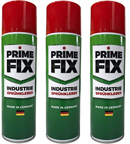 3 x Prime FIX Sprühkleber - Industriekleber - extra stark 500ml