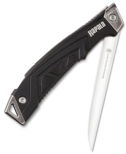 Rapala Fillet Knife Folding 12,5cm - klappbares Filletiermesser, Angelmesser, Fischmesser, Messer zum Filetieren