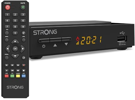 Strong - Digitaler HD-Kabelreceiver SRT 3030 - TV Receiver für Kabelfernsehen - Dolby Audio - DVB-C mit HDMI-, Scart- und USB-Anschluss - Energiesparfunktion - Benutzerfreundliches Menü - schwarz
