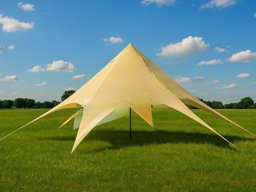 Sternzelt, groß, inkl. Baldachin, Stoff, breite Teleskop-Outdoor-Events (cremefarben, Sternzelt, 10 m)
