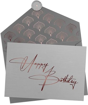 Joli Coon Premium Geburtstagskarte - Happy Birthday - Edle Geburtstagskarte mit Kuvert und Wachssiegel