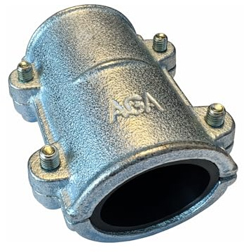 Dichtschelle Rohrreparaturschelle 3/4” DN20 26,5 – 27,3 mm Temperguss Reparaturklemme für Kunststoff- und Metallrohre Klemmverbinder IG mit EPDM Gummidichtung