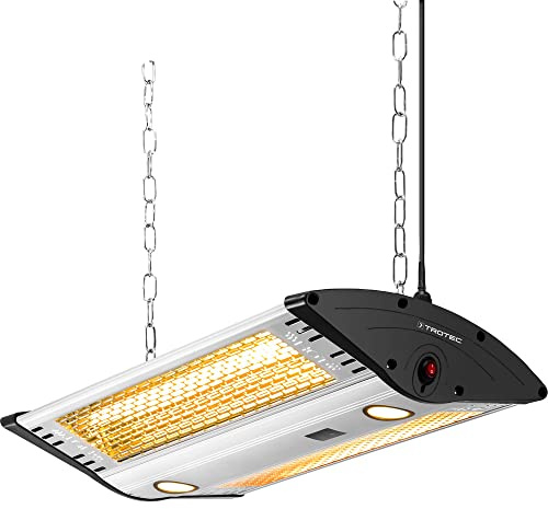 TROTEC IR 2000 C Deckenheizstrahler Infrarot – 2.000 W, LED-Beleuchtung, Fernbedienung, IP55, für Balkon und Terrasse