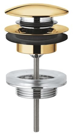 Grohe Ablaufventil mit automatischer Ablaufgarnitur 1 1/4 mit Push-Open, 4 x 10 x 12 cm, chromfarben (Referenz: 65807GL0)