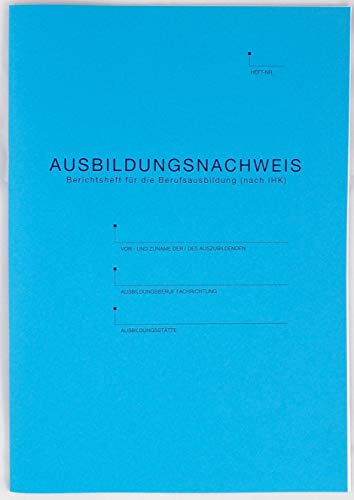 Handwerc Berichtsheft Ausbildungsnachweis/Ausbildungsnachweisheft (A4, tägliche Eintragung)