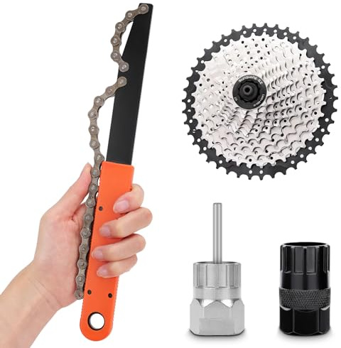 Fengzio Fahrrad Kettenpeitsche mit Zahnkranzabzieher und Abzieher Universal kassettenabzieher kettenpeitsche und abzieher Set Kassettenabzieher Kit