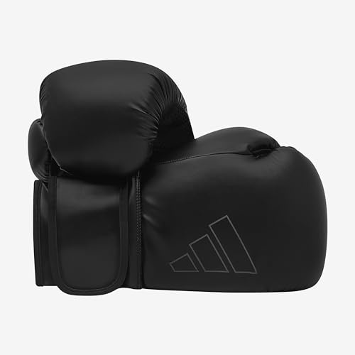 Adidas Boxhandschuhe Hybrid 80 - geeignet fürs Boxen, Kickboxen, MMA, Fitness & Training - für Kindern, Männer oder Frauen - Schwarz - 8 oz