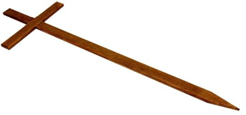 SyberDesk Kiefernholz Grabkreuz, imprägniert für den Außenbereich, 145 cm hoch, einfach zu montieren