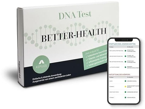 ASPILOS DNA Test Better Health - Longevity Check für Zuhause - Genetische Analyse im Labor - Zuverlässig & Präzise - Professionelle Laborauswertung