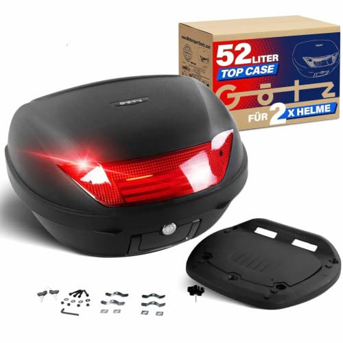 Top Case XXL Motorradkoffer 51Liter Helmkoffer für Roller, Motorrad, Quad