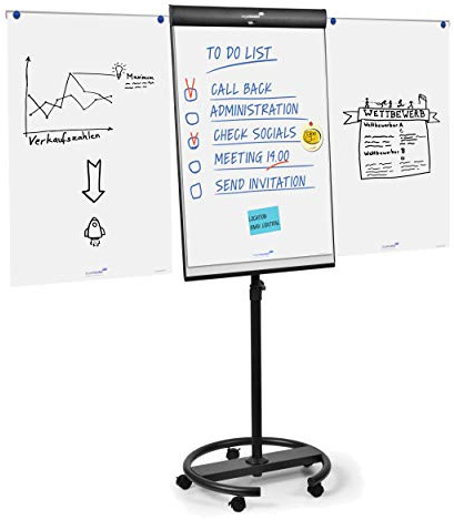 Legamaster 7-153600 Universal Flipchart Triangle Rundfuß, schwarz