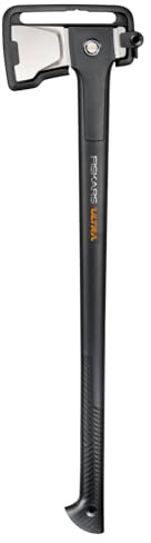 Fiskars Ultra Spaltaxt U32, Leistungsstarke Axt zum Spalten großer Holzstämme, ToughCoat-Beschichtung, Optimierte Balance, Karbonstahl-Klinge/FiberComp-Stiel, 81,5 cm, Schwarz, 1086011