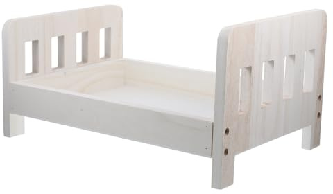 Hoement Holz Kinderbett Foto Requisite Neugeborenenfotos Babyfotografie Fotoshooting Dekoration Mini Bett Requisiten für Partys Geburtstage