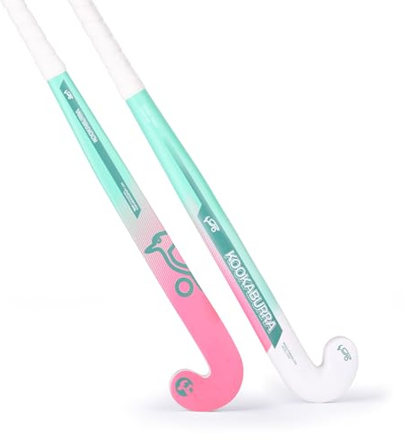 Kookaburra Unisex-Youth Twist Hockeyschläger, Blaugrün/Rosa/Weiß, 36 Light EU
