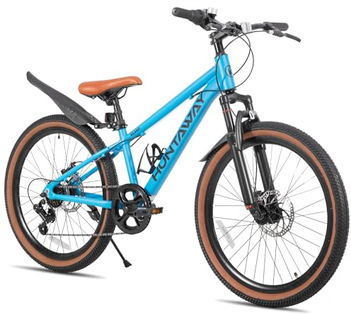KEANO Huntaway 24 Zoll mit kinderfahrrad, 24 Zoll Mountainbike, Kind und mädchen mit Einer höchstgeschwindigkeit Von 8-10 metern.Blau.